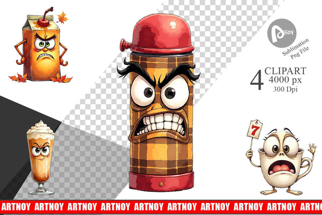 Clipart Autumn Beverages Sublimation artnoy 