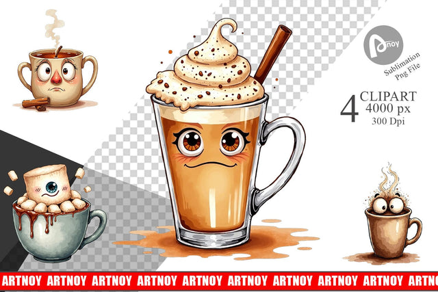Clipart Autumn Beverages Sublimation artnoy 
