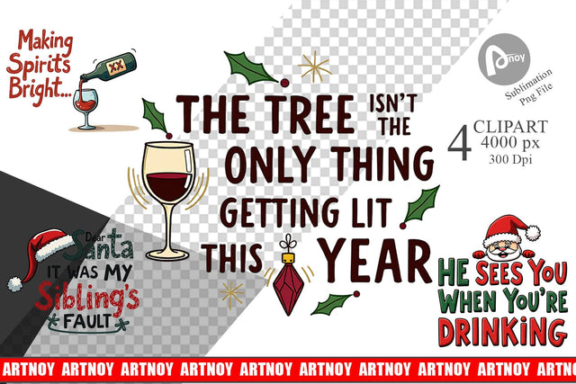 Clipart Awkward Family Christmas Quotes Sublimation artnoy 