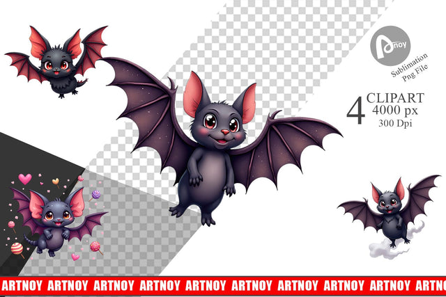 Clipart Bat Variations Sublimation artnoy 