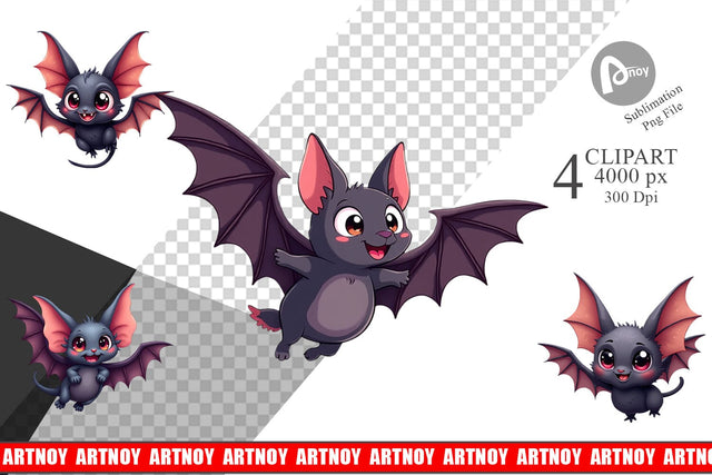 Clipart Bat Variations Sublimation artnoy 