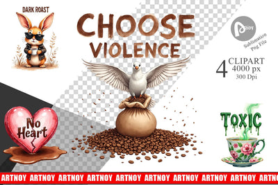 Clipart Bitter Coffee Goth Sarcastic Quotes Sublimation artnoy 