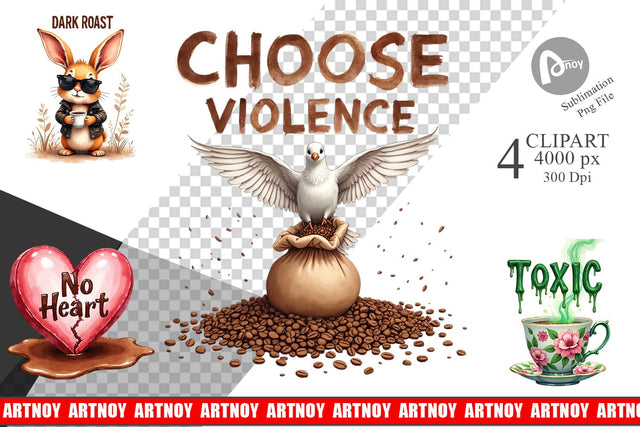 Clipart Bitter Coffee Goth Sarcastic Quotes Sublimation artnoy 
