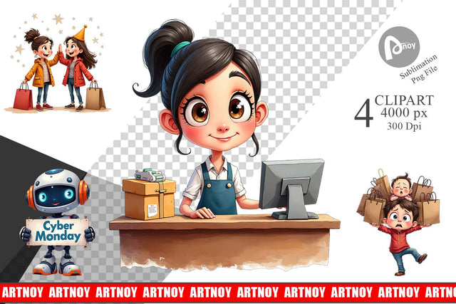 Clipart Black Friday Frenzy Sublimation artnoy 