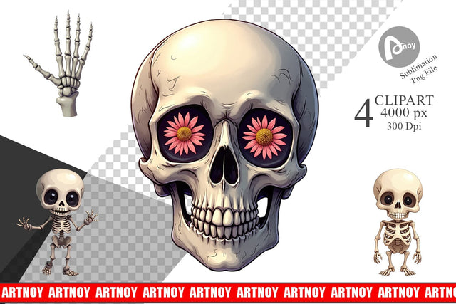 Clipart Bone Motifs Sublimation artnoy 