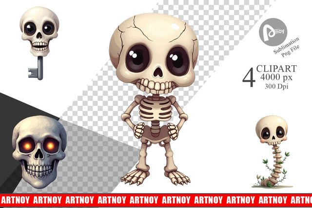 Clipart Bone Motifs Sublimation artnoy 