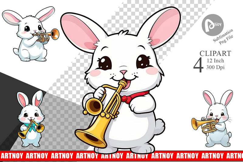 Clipart Bunny New Year Sublimation artnoy 