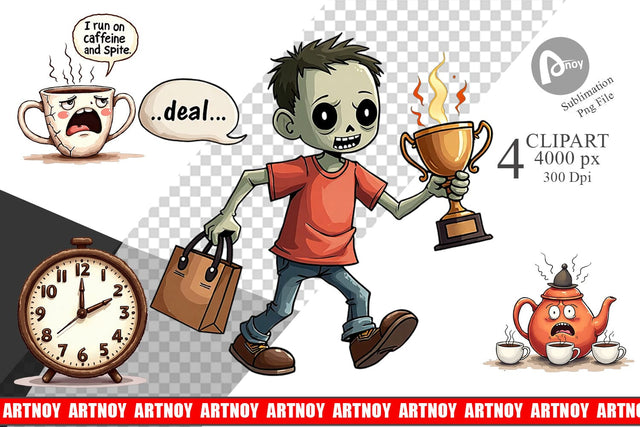 Clipart Caffeine Commerce Sublimation artnoy 