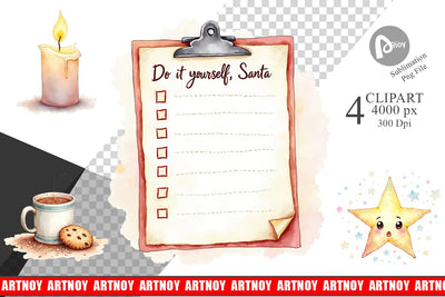 Clipart Christmas Burnout Sublimation artnoy 
