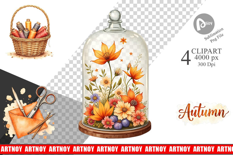 Clipart Cozy Autumn Crafting Sublimation artnoy 