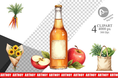 Clipart Cozy Fall Farmers Market Sublimation artnoy 