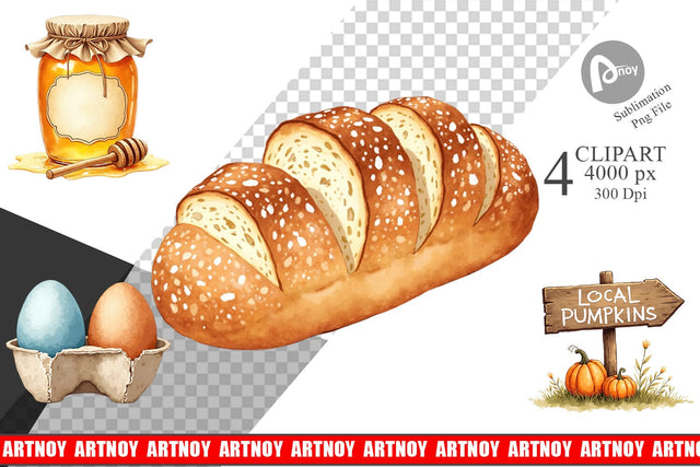 Clipart Cozy Fall Farmers Market Sublimation artnoy 