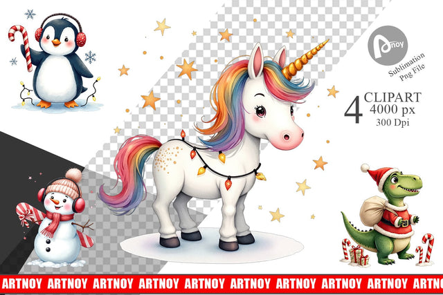 Clipart Cute Christmas Crew Sublimation artnoy 
