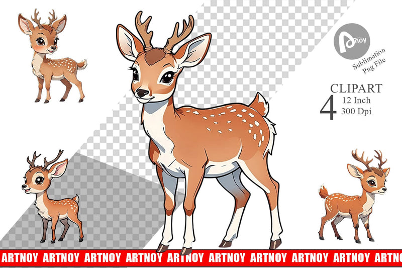 Clipart Cute Deer Sublimation artnoy 