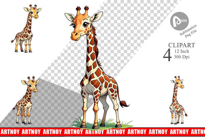 Clipart Cute Giraffe Sublimation artnoy 