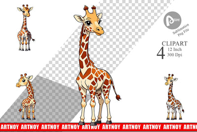 Clipart Cute Giraffe Sublimation artnoy 