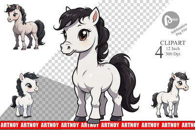 Clipart Cute Horse Sublimation artnoy 