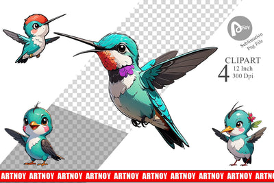 Clipart Cute Hummingbird Sublimation artnoy 