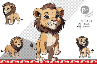 Clipart Cute Lion Sublimation artnoy 