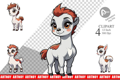 Clipart Cute Llama Sublimation artnoy 