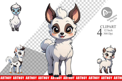 Clipart Cute Llama Sublimation artnoy 