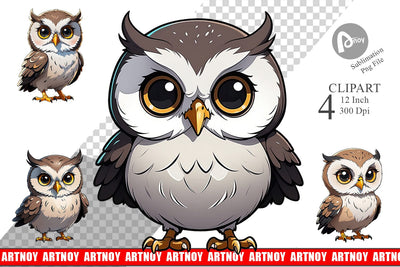 Clipart Cute Owl Sublimation artnoy 