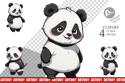 Clipart Cute Panda Sublimation artnoy 