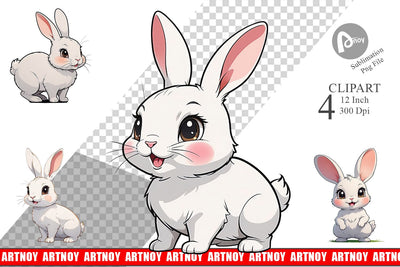 Clipart Cute Rabbit Sublimation artnoy 