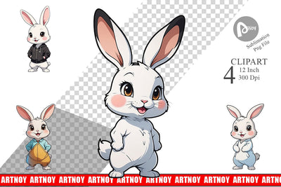 Clipart Cute Rabbit Sublimation artnoy 