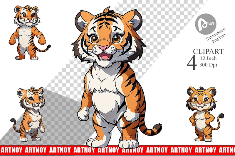 Clipart Cute Tiger Sublimation artnoy 