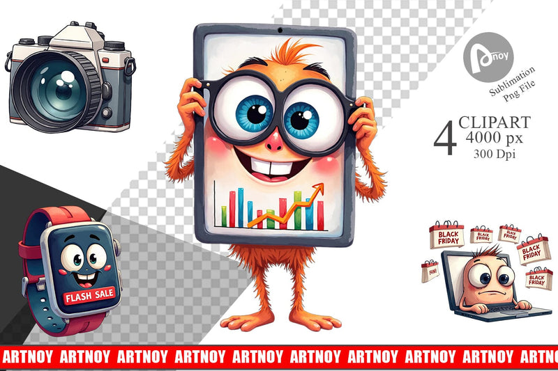 Clipart Cyber Monday Craze Sublimation artnoy 