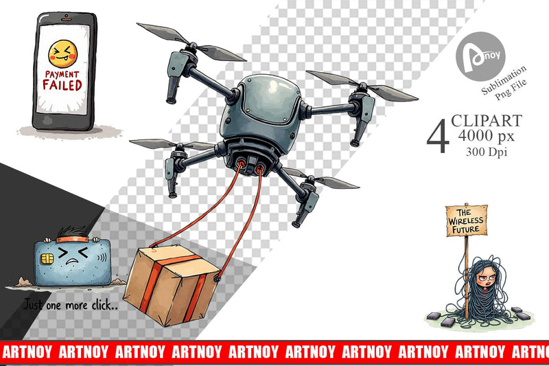 Clipart Cyber Monday Glitchfest Sublimation artnoy 