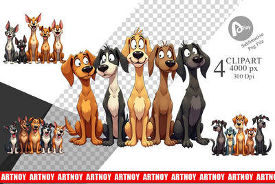 Clipart Dogs Emotion Sublimation artnoy 