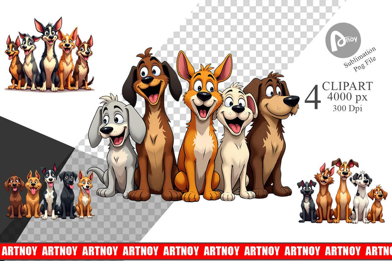 Clipart Dogs Emotion Sublimation artnoy 