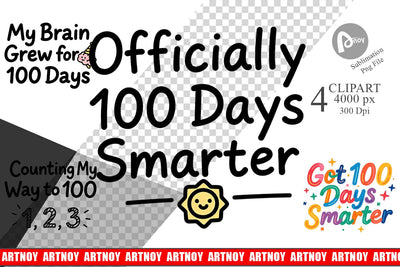 Clipart Doodle Marker 100 Days of School Sublimation artnoy 