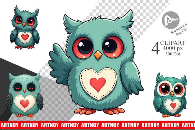 Clipart Eerie Owl Journey Sublimation artnoy 