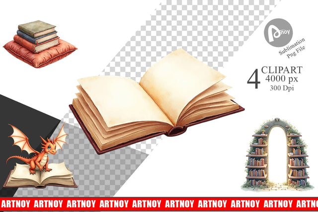 Clipart Enchanted Reading Nook Sublimation artnoy 