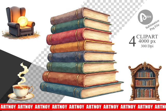 Clipart Enchanted Reading Nook Sublimation artnoy 