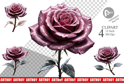 Clipart Faded Grunge Rose Sublimation artnoy 