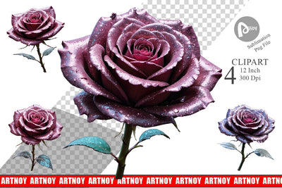 Clipart Faded Grunge Rose Sublimation artnoy 