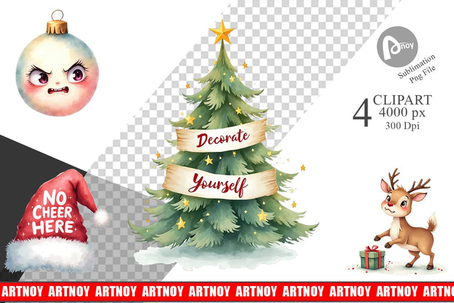 Clipart Festive Rage Sublimation artnoy 