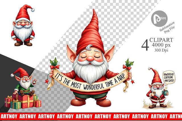 Clipart Festively Jaded: Cynical Gnome Sublimation artnoy 
