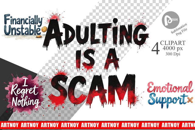 Clipart Financially Questionable Humor Sublimation artnoy 