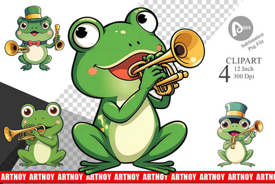 Clipart Frog New Year Sublimation artnoy 