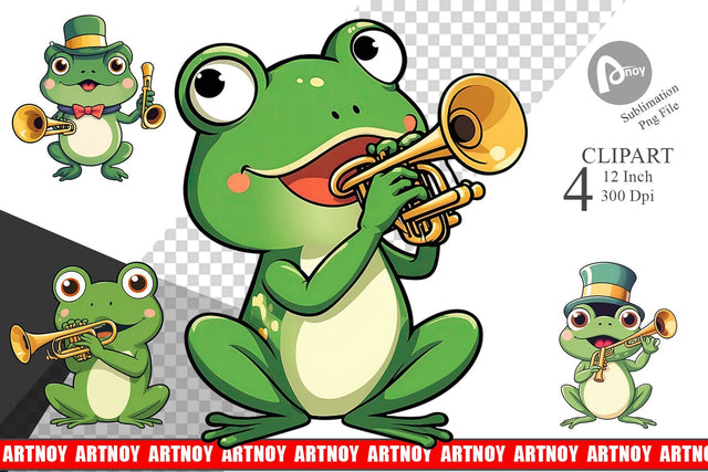 Clipart Frog New Year Sublimation artnoy 