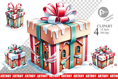 Clipart Gift Box Sublimation artnoy 