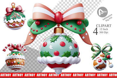 Clipart Gingerbread Ornament Sublimation artnoy 