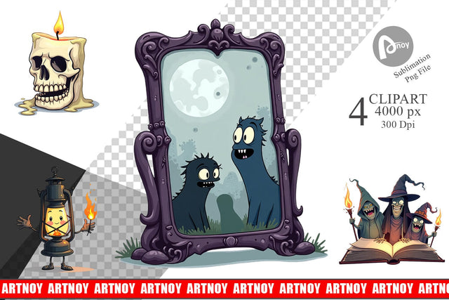 Clipart Gothic Halloween Miscellaneous Sublimation artnoy 