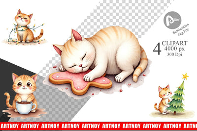 Clipart Grumpy Cats Sublimation artnoy 