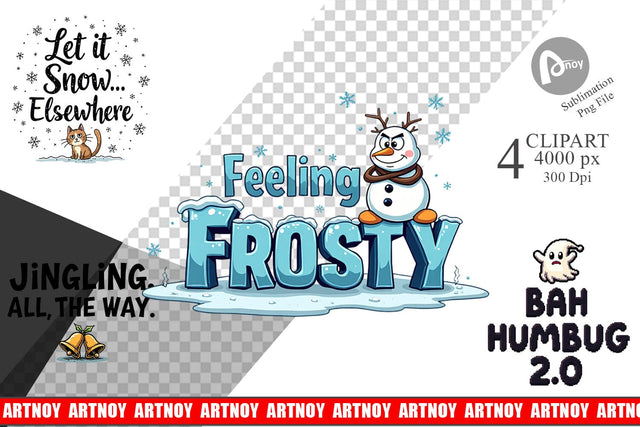 Clipart Grumpy Greetings A Bah Humbug Quote Sublimation artnoy 